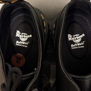 Dr. Martens Audrick 3-Eye Nappa Leather Platform Shoes in Black